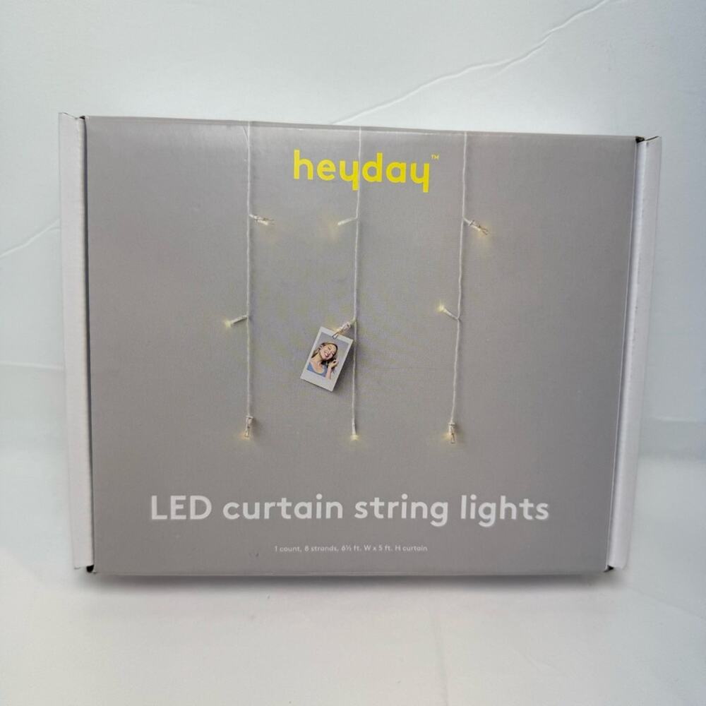 LED Curtain String Lights Photo Clips 40 Clips Dorm Room Wall Decor NEW Heyday